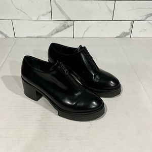 Acne Studios Mya black heeled Oxford boot shoes